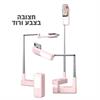 ורוד - חצובה מקצועית נטענת עם תאורה ושלט רחוק לולוגרים שידורי לייב וZOOM