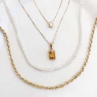 שרשרת זהב תליון אבן חן טורמלין דגם 'אליאנה'