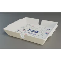 סט 3 חלקים צלחת פסח + מגש + קערת חרוסת מלמין דגם אביב