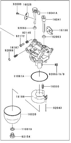 קרבורטור למנוע קוואסקי FJ180V-AM69-BM83