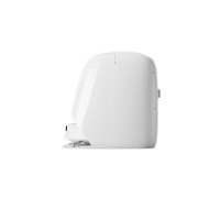 שואב אבק רובוטי DJI ROMO S – תחנת העגינה הלבנה נראית במבט צד על רקע לבן