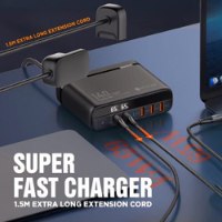 מטען קיר עוצמתי 140W עם 6 יציאות טעינה 140W מבית MIRACASE