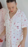 Bow tie floral סט מכופתרת