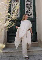 The Satin Cream Cape