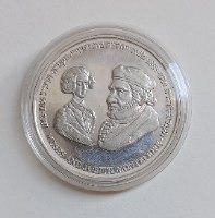 משה ויהודית מונטיפיורי- שנת 1984, מדליה כסף/935, 37 מ"מ