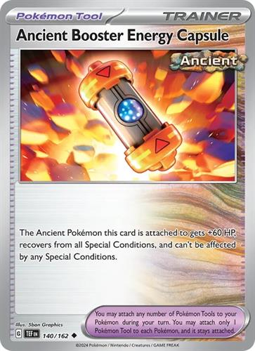 קלף בודד single פוקימון - ancient booster energy capsule - Temporal Forces - 140/162