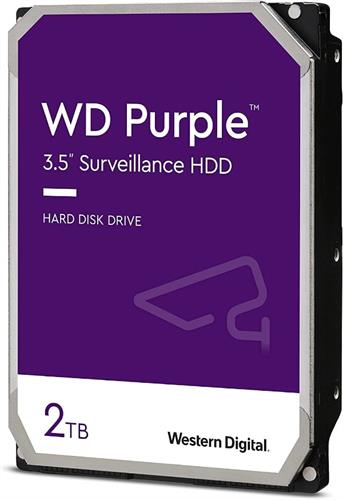 דיסק קשיח פנימי לנייח WD 2TB Purple 5400rpm 64MB 3.5 SATA III