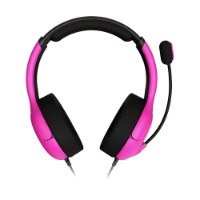 אוזניות גיימינג חוטיות צבע ורוד Turtle Beach PDP Airlite for PS5 – פריט ורוד בעל כריות אוזניים שחורות ומיקרופון גמיש