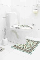 עיצוב איזור האסלה – מדבקה (39 ₪) שטיחון (88 ₪) סט (119 ₪) פושקר  TIVA DESIGN