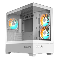 מארז לבן GIGABYTE C201 PANORAMIC ICE Micro-ATX 3XARGB Fans