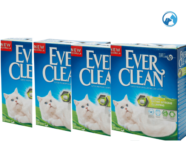 מבצע 4 יחידות חול לחתולים מתגבש אברקלין ירוק 10 ליטר 8.3 ק"ג - EVER CLEAN EXTRA SCENTED 8.3 KG