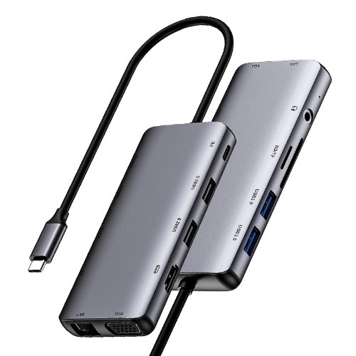 NETAC WF15 תחנת עגינה וקורא כרטיסים 11-ב-1 בחיבור USB-C