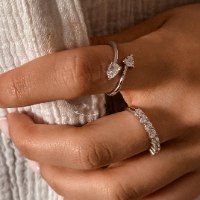 טבעת ספירלה אביב - כסף