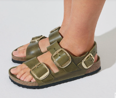 BIRKENSTOCK MILANO BIG BUCKLE OLIV בירקנשטוק סנדלי נשים