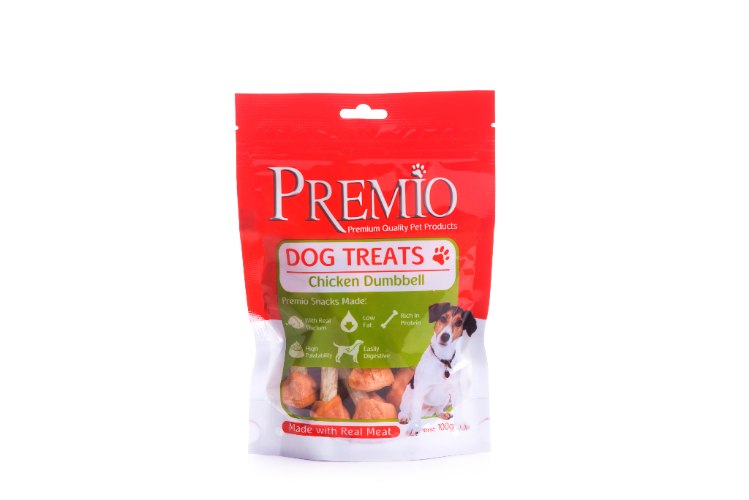 חטיף פרמיו לכלב משקולות עוף 100 גרם - PREMIO TREATS DUMBBELL CHICKEN 100G