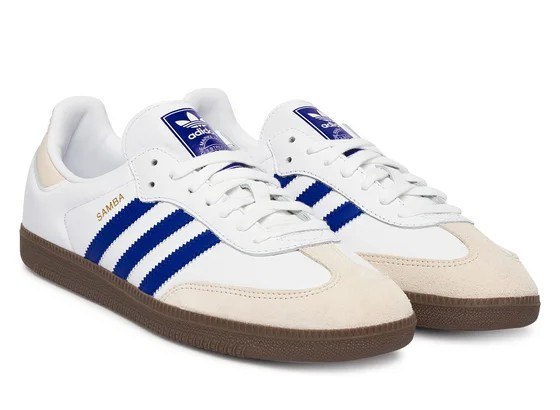 סניקרס אדידס סמבה Adidas Samba לבן כחול