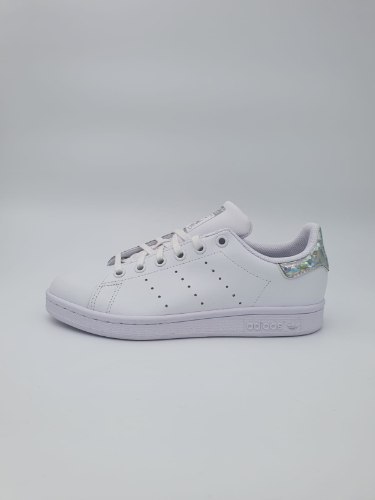 ADIDAS|אדידס- STAN SMITH- נשים- לבן כסוף נצנצים