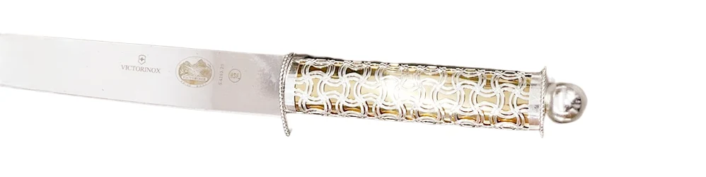 סכין לחלות שבת ויקטורינוקס  victorinox 3D כסף טהור 925-