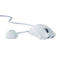 עכבר אלחוטי צבע לבן Razer Viper V4 Pro – עכבר לבן המחובר בכבל לתחנת עגינה לבנה עם נורות ירוקות טעינה מהירה