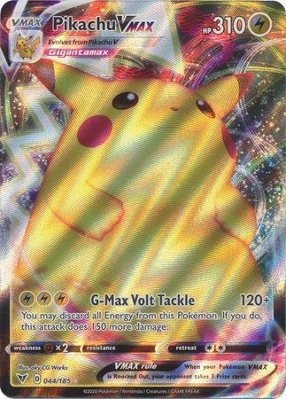 קלף פוקימון סינגל Pikachu VMAX - 044/185 - Ultra Rare