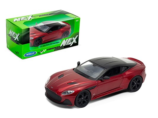 דגם מכונית אסטון מרטין סופרלגרה אדום 1:24 Aston Martin DBS Superleggera מבית Welly