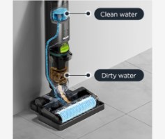 שואב אבק ושוטף רצפות נטען חכם NEW400ME Eureka