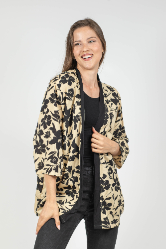 עליונית כותנה בז' עלים שחורים