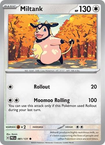 קלף בודד single פוקימון - miltank - Prismatic Evolutions - 081/131