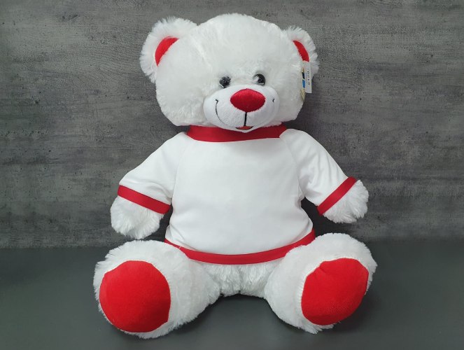 דובי לבן אדום 40 ס"מ