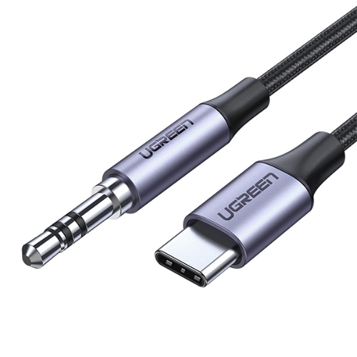 מתאם אוזניות Ugreen דגם USB-C עם כבל אודיו זכר 3.5m באורך 1M