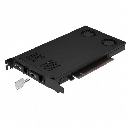 IPPON M.2 SSDx2 Gen4 with FANx2 PCIe Backplane Cage