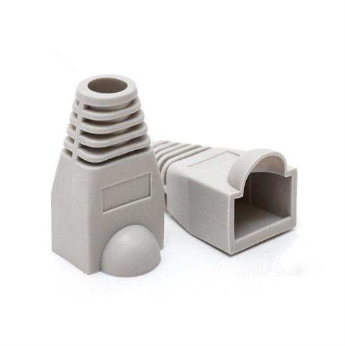 מגן פלסטיק לתקע רשת 100 יח RJ45 Boot grey