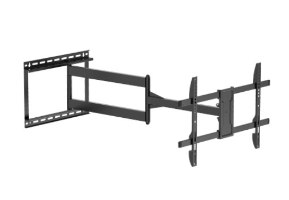 מתקן תלייה עם זרוע ארוכה במיוחד 43"-80" Lumi LPA84-463XL – מבט אלכסוני על מתקן תלייה שחור מורחב