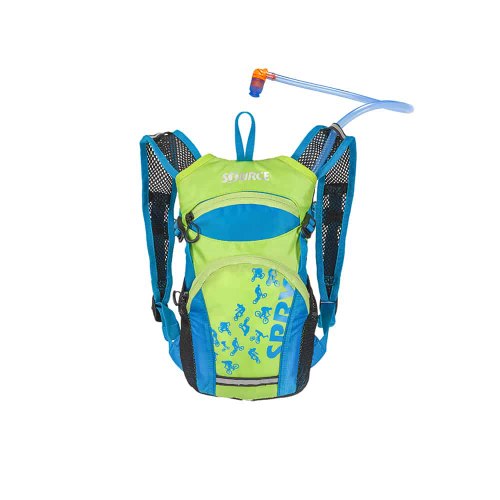 תיק טיולים לילדים כולל שלוקר  1.5 ל' מים Source Spry ירוק כחול