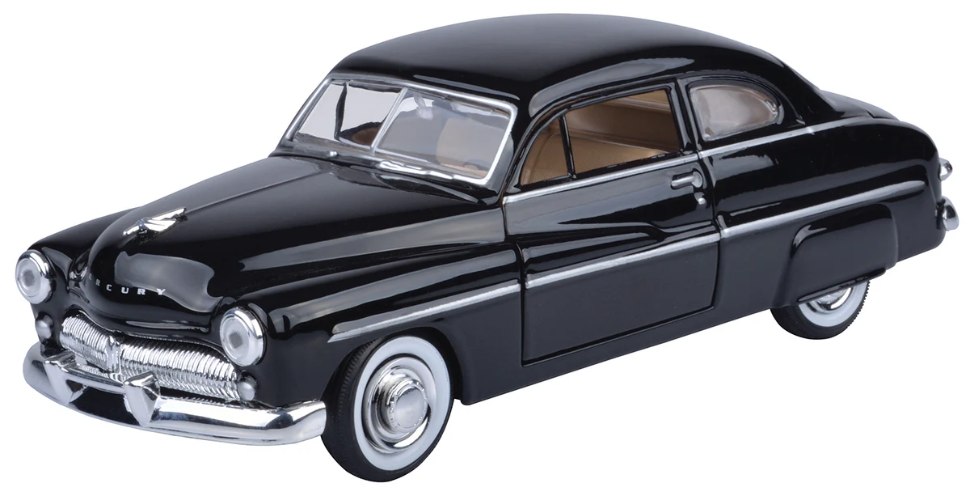 מוטורמקס 1949 Mercury Coupe דגם אספנות מכונית מרקורי 1:24 – צבע שחור (Motormax)