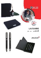 סט מהודר 2 עטים + 2 מילויים צבע כחול בקופסה LAUSANNE