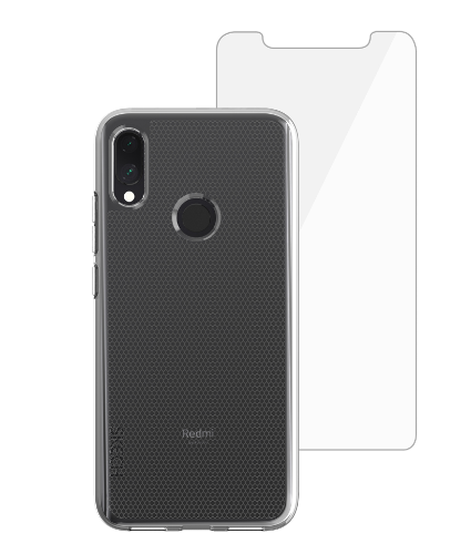 סט כיסוי שקוף ומגן מסך SKECH ל-REDMI NOTE 7