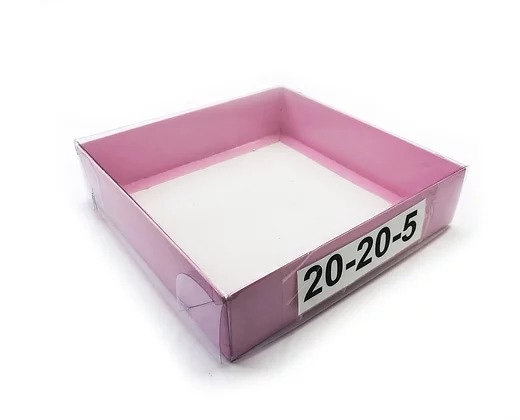 20-20-5 תחתית קרטון מכסה שקוף