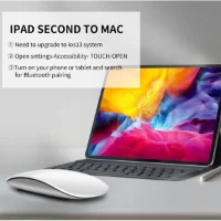 עכבר 5.0 Laptop Ipad Apple Style Wireless Bluetooth בצבע שחור/לבן