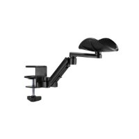 תומך זרוע ארגונומי Keisar ArmPad – פריט בודד שחור עם מלחצי שולחן ומשטח תמיכה למרפק