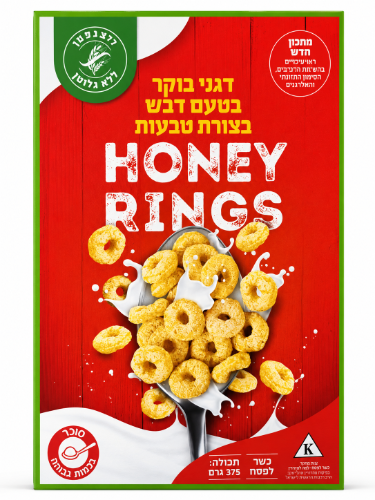 דגני בוקר טבעות בטעם דבש ללא גלוטן 375 גרם