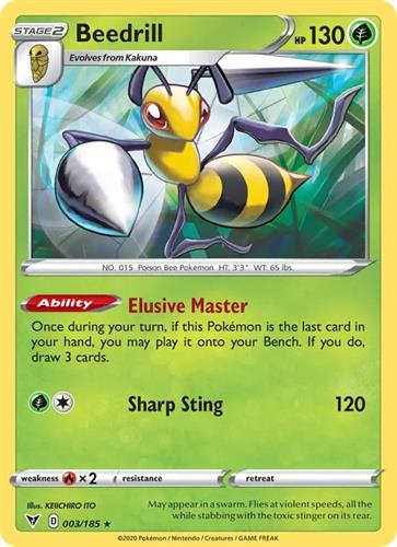 קלף בודד single פוקימון - beedrill - Vivid Voltage - 003/185