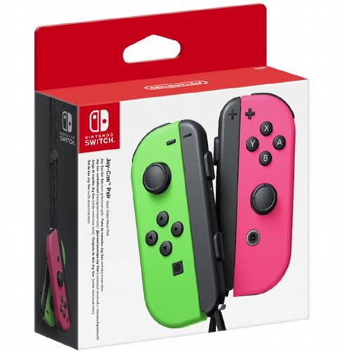 זוג שלטי ג'ויקון לNintendo Switch בצבעים ורוד ירוק