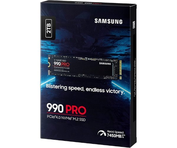 דיסק פנימי Samsung 990 PRO 2TB GEN4 - SSD NVMe - קריאה עד 7450 מב"ש / כתיבה עד 6900 מב"ש