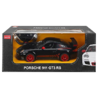 מכונית שלט פורשה גי טי 3 שחורה/לבנה  - RASTAR RC PORSCHE GT3 RS 1:14 BLACK