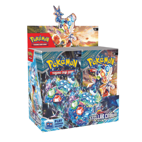 Pokemon TCG:Scarlet & Violet 7 Stellar Crown Booster Box קלפי פוקימון מקוריים בוסטר בוקס