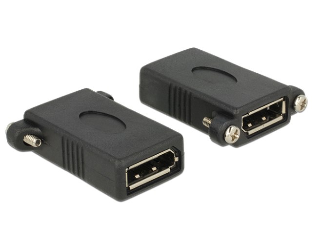 מתאם פסיבי לפאנל Delock Passive Adapter DisplayPort 1.2 male to female panel-mount
