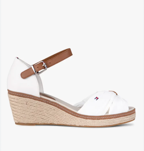 סנדל טומי Tommy Hilfiger Espadrille Wedge Sandal לבן