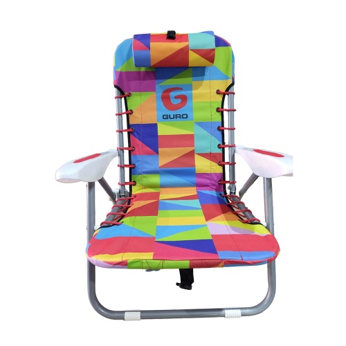 כיסא חוף מתקפל צבעוני משולשים Guro