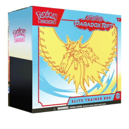 Pokemon TCG: Scarlet & Violet 4 Paradox Rift Roaring Moon ETB Box קלפי פוקימון מקוריים אליט טריינר